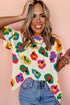 Leopard Drop Shoulder Oversize Tee